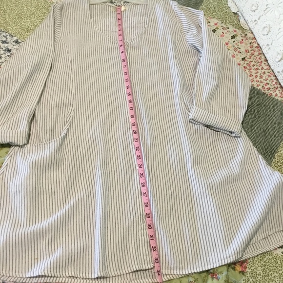 Sue Handman designer pinstripe cotton tunic - Picture 6 of 9